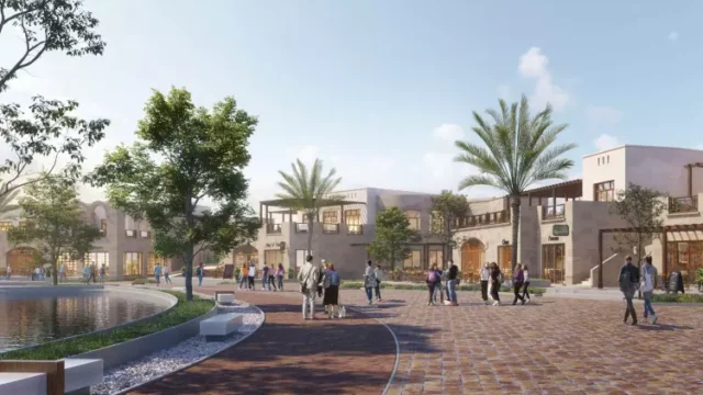 المنطقة التجارية في مشروع 205 الشيخ زايد اركان بالم Arkan Palm