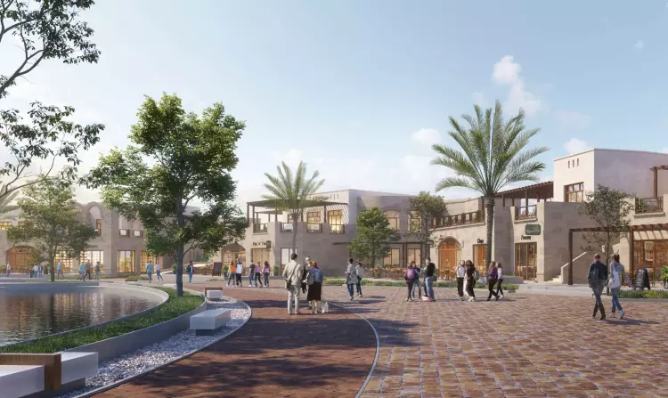 المنطقة التجارية في مشروع 205 الشيخ زايد اركان بالم Arkan Palm