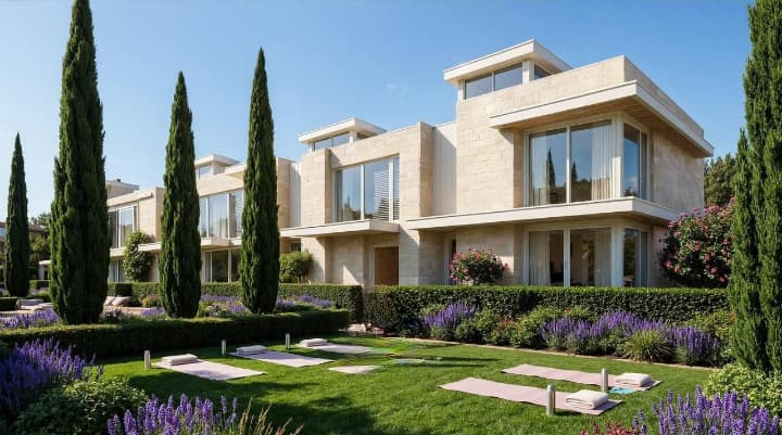  تصميم المباني والمسافات البينية في مشروع Village de La Capitale العاصمة الإدارية.