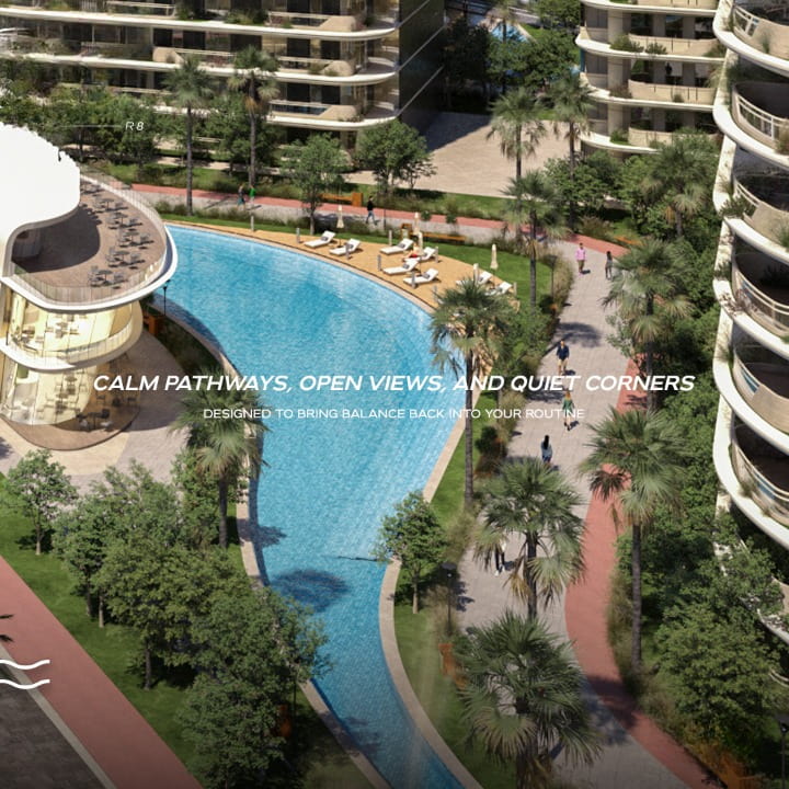 واجهة مباني كمبوند ضفاف العاصمة الإدارية Compound Defaf New Capital شركة دي آي جي.