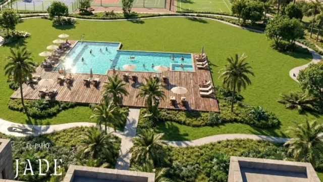 المساحات الخضراء الرائعة فى خدمات ومرافق لافيستا الباتيو جادي العاصمة الإدارية El Patio Jade egypt projects