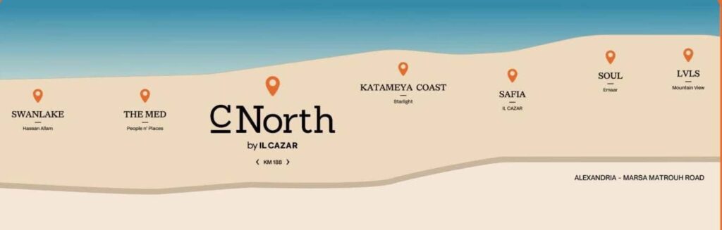 موقع سي نورث راس الحكمة C North على الخريطة